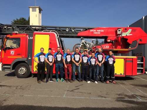 La section VTT des sapeurs-pompiers de la Charente roulera aux couleurs de Coeur VTT en 2018